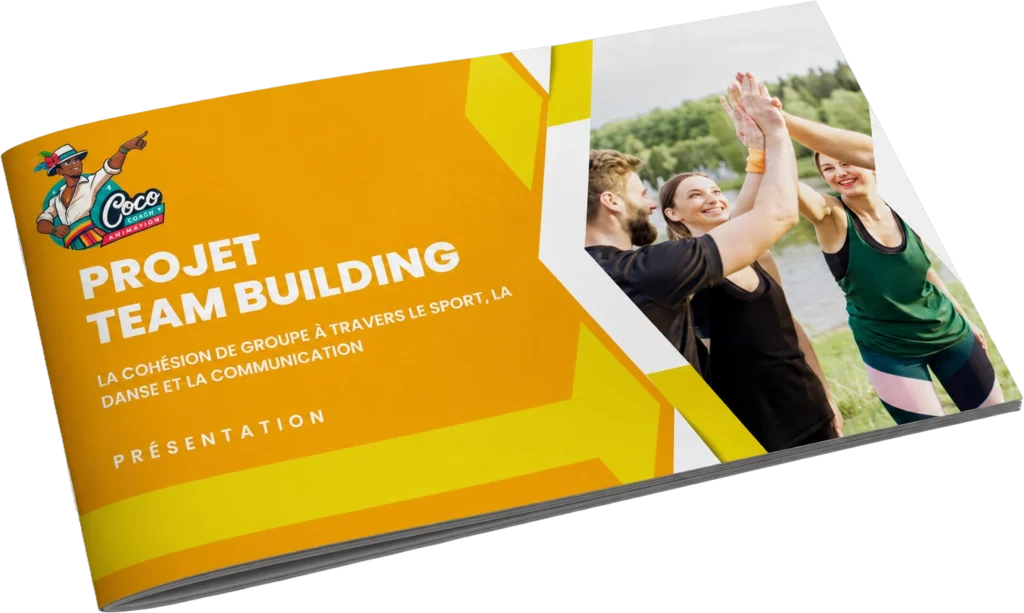Brochure 3D du projet Team Building de Coco Coach Animations